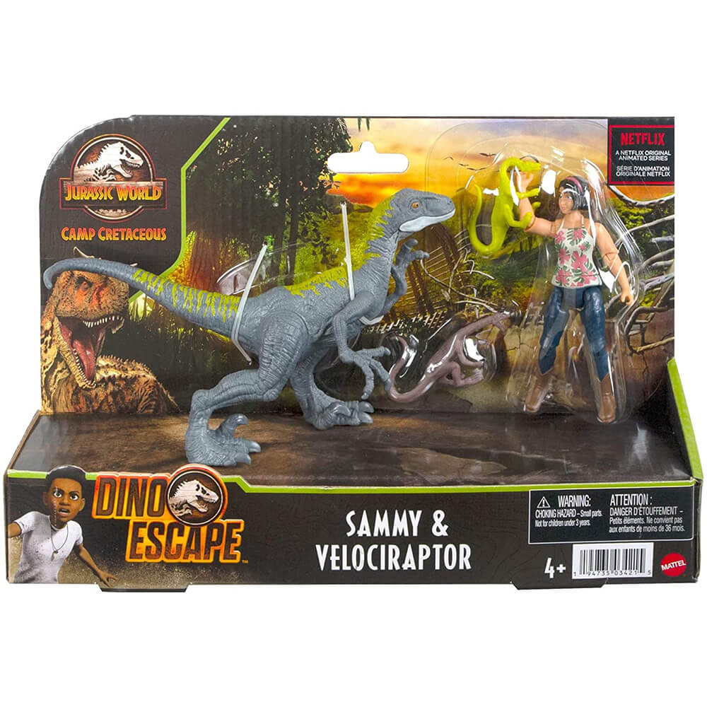 Jurassic World Sammy & Velociraptor Action Figure Pack