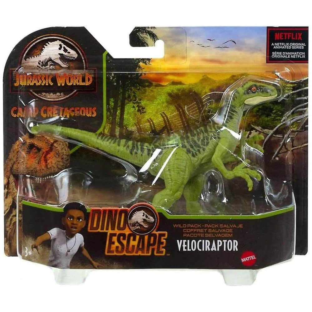 Jurassic World Wild Packs Green Velociraptor Dinosaur Figure