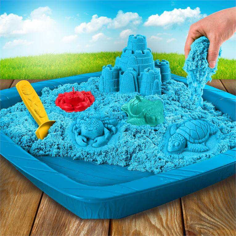 Kinetic Sand 1 Lb Blue Sandbox Playset