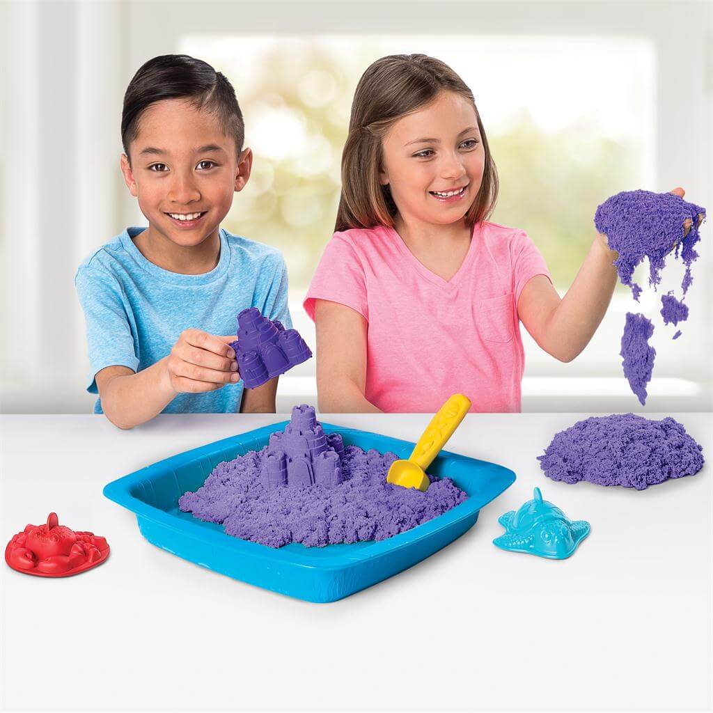 Kinetic Sand Build, 1lb Color Pack, Purple and Blue 