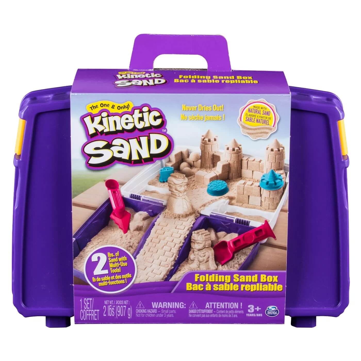 Kinetic Sand Folding Sandbox Playset with 2 lbs of Sand
