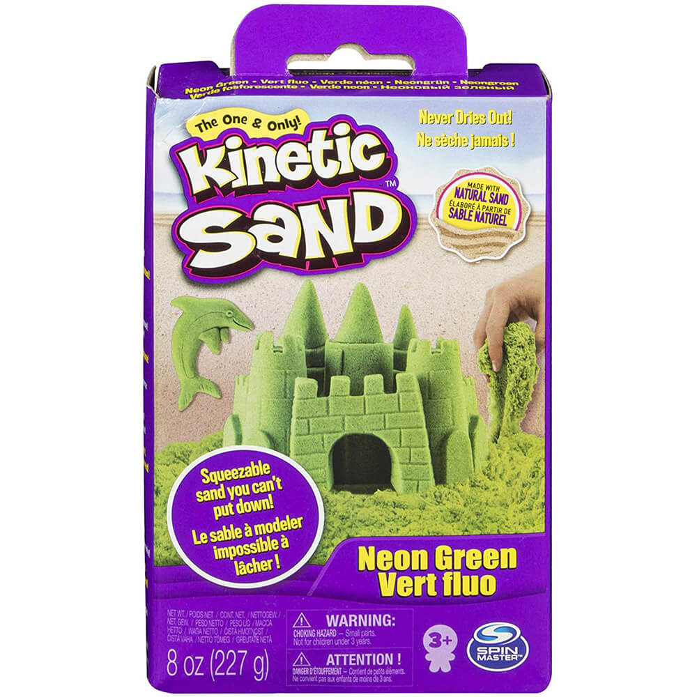 Kinetic Sand Neon Green 8oz Box