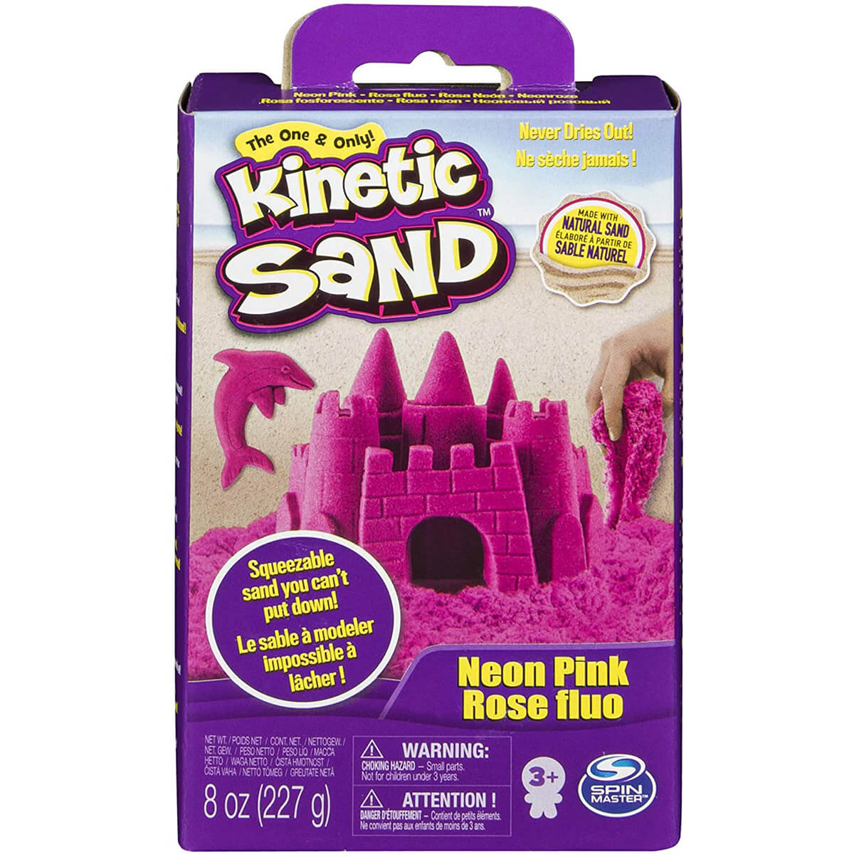 Kinetic Sand Neon Pink 8oz Box