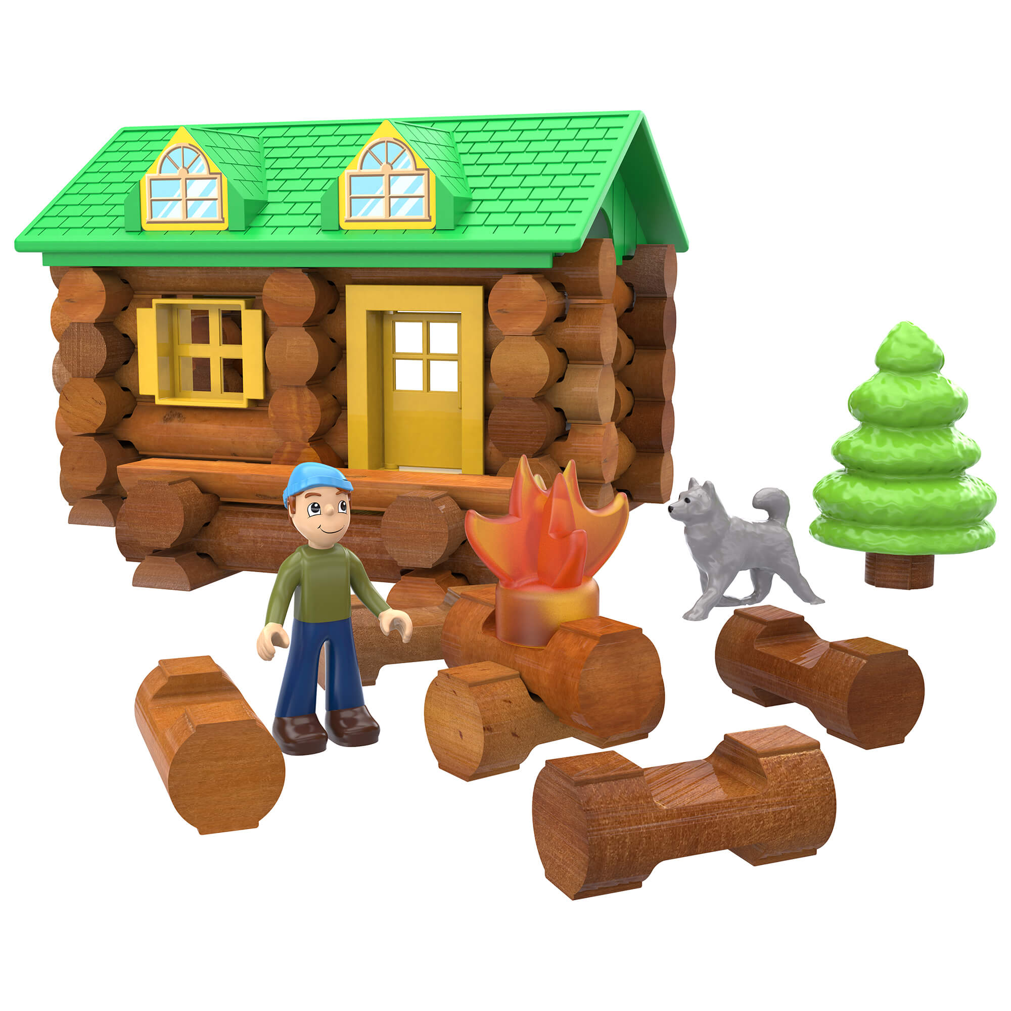 Lincoln Logs On the Trail 59 Piece Building Set