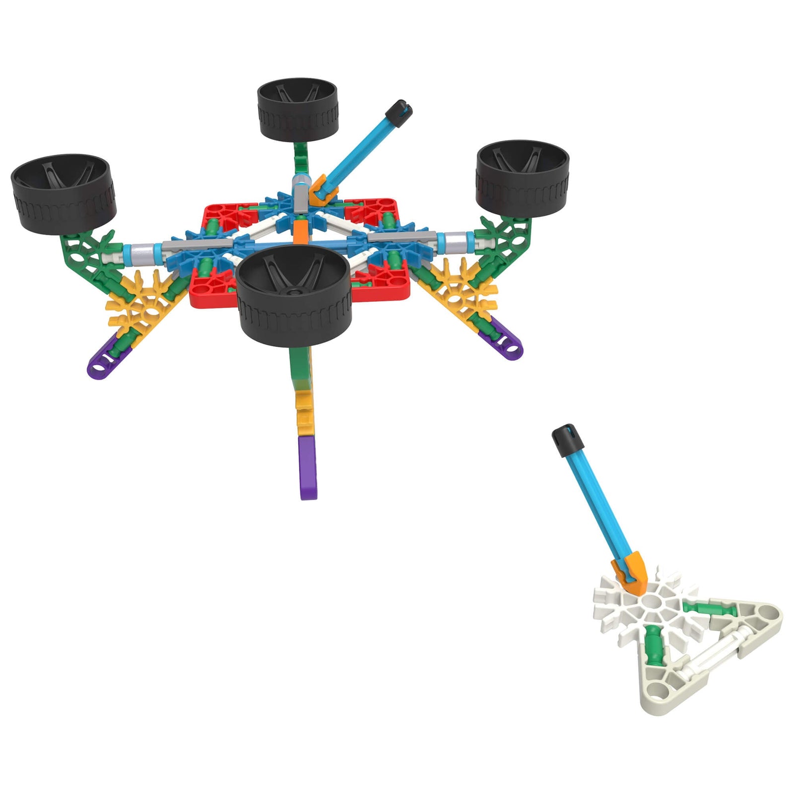 Back view of the K'nex 10 In 1 Building Set package.