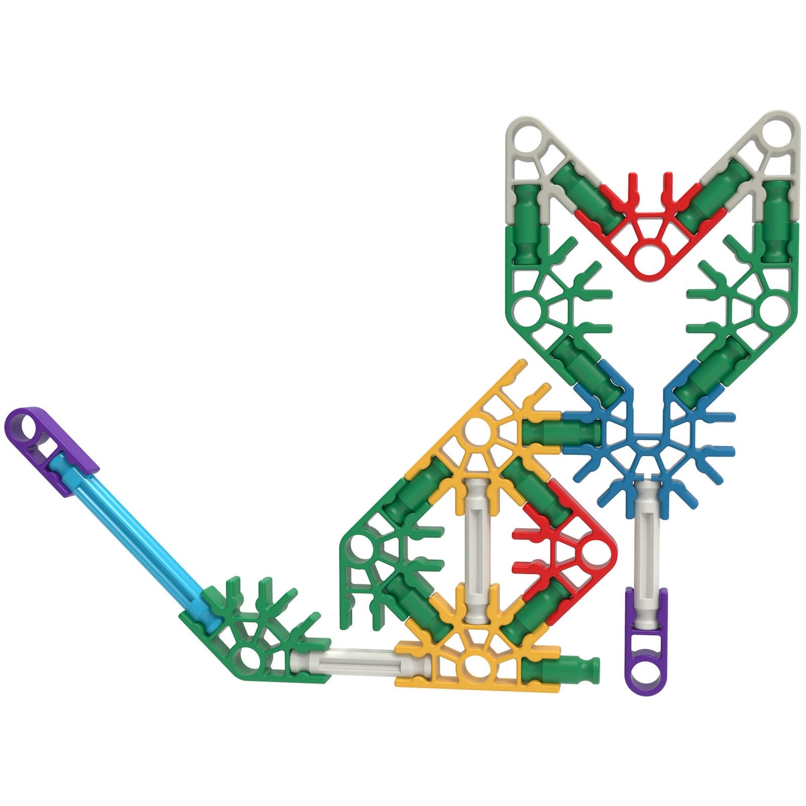 Front view of the k'nex creature.