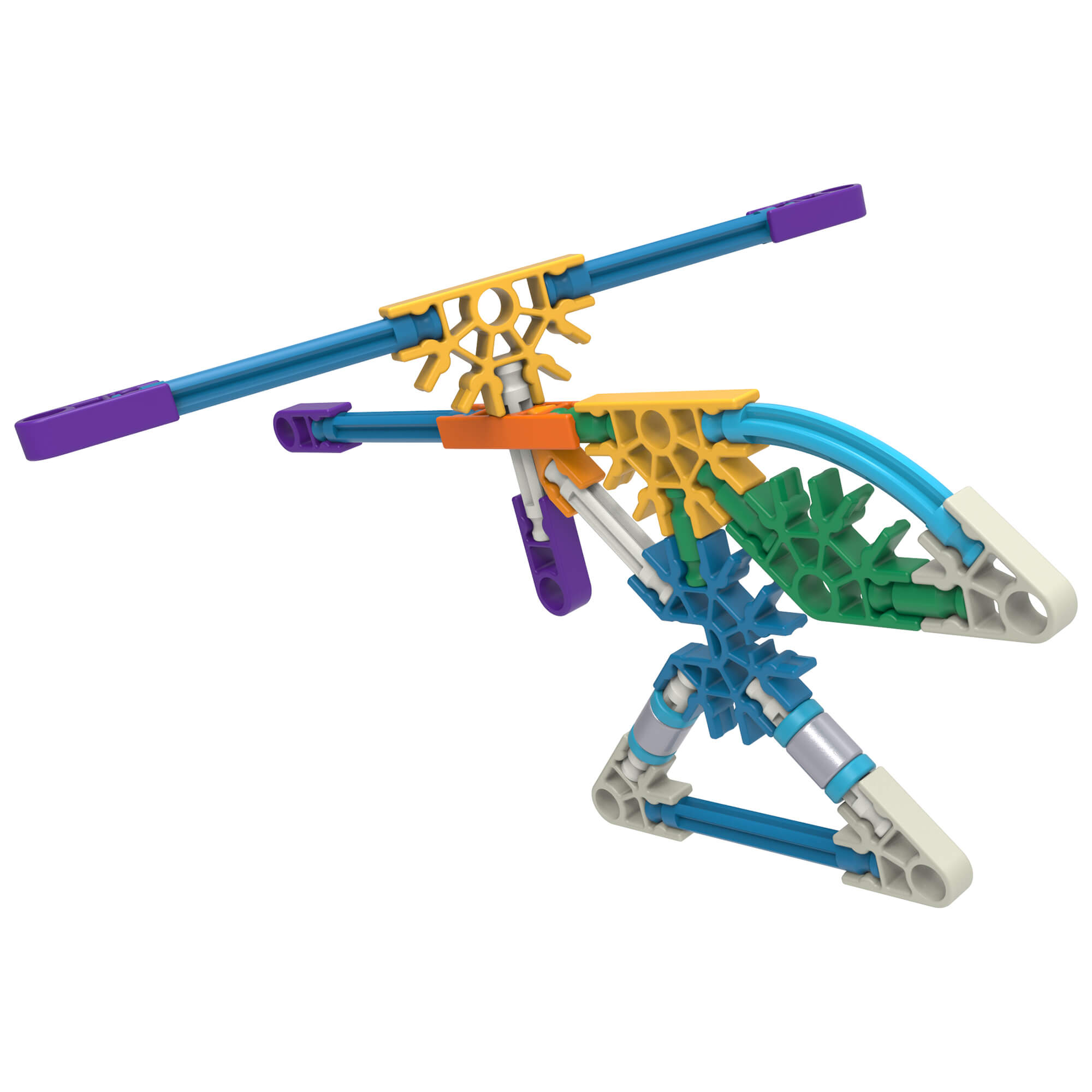 Front view of the k'nex tree.
