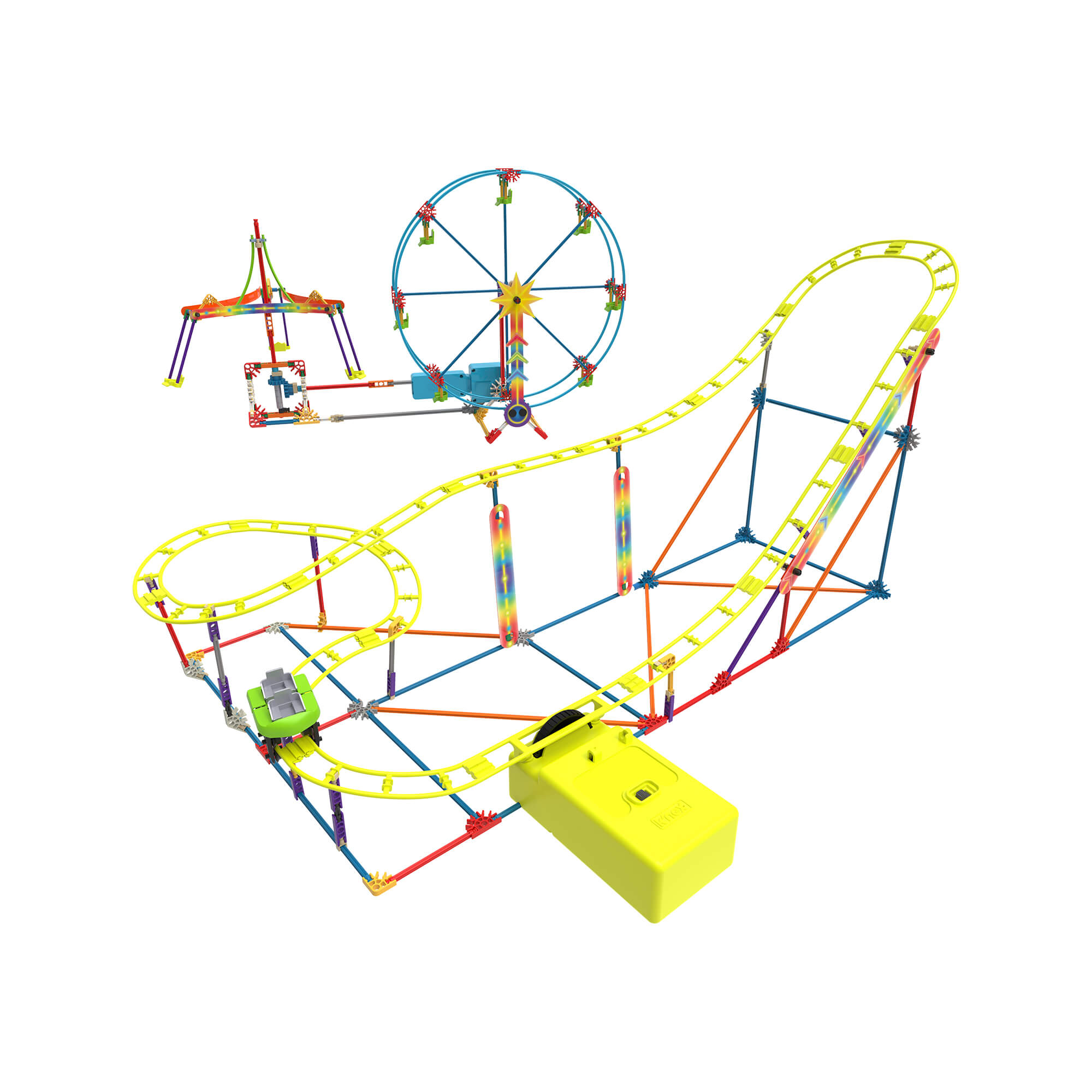 Front view of the k'nex amusement park.