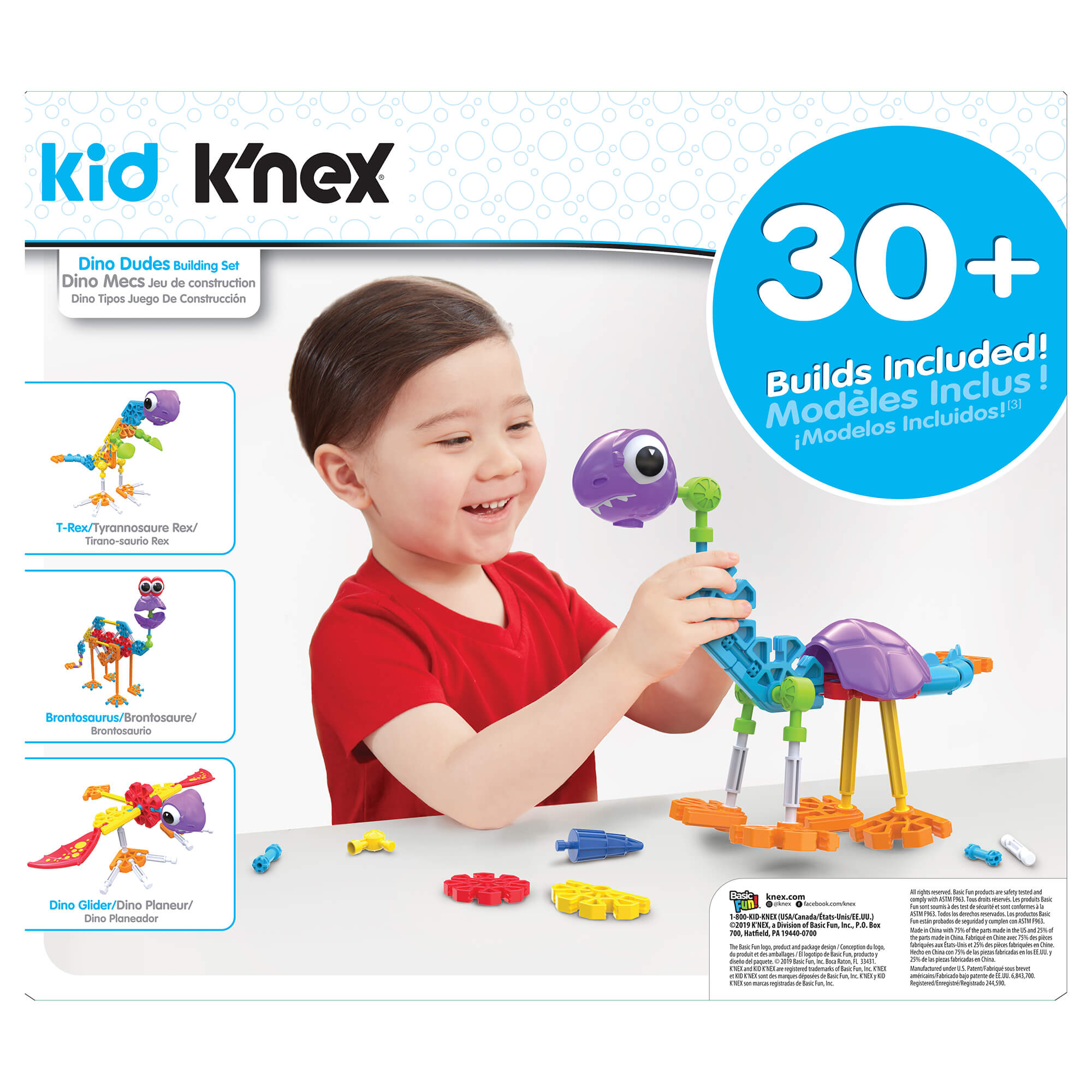 Kid K'NEX Dino Dudes 100 Piece Building Set