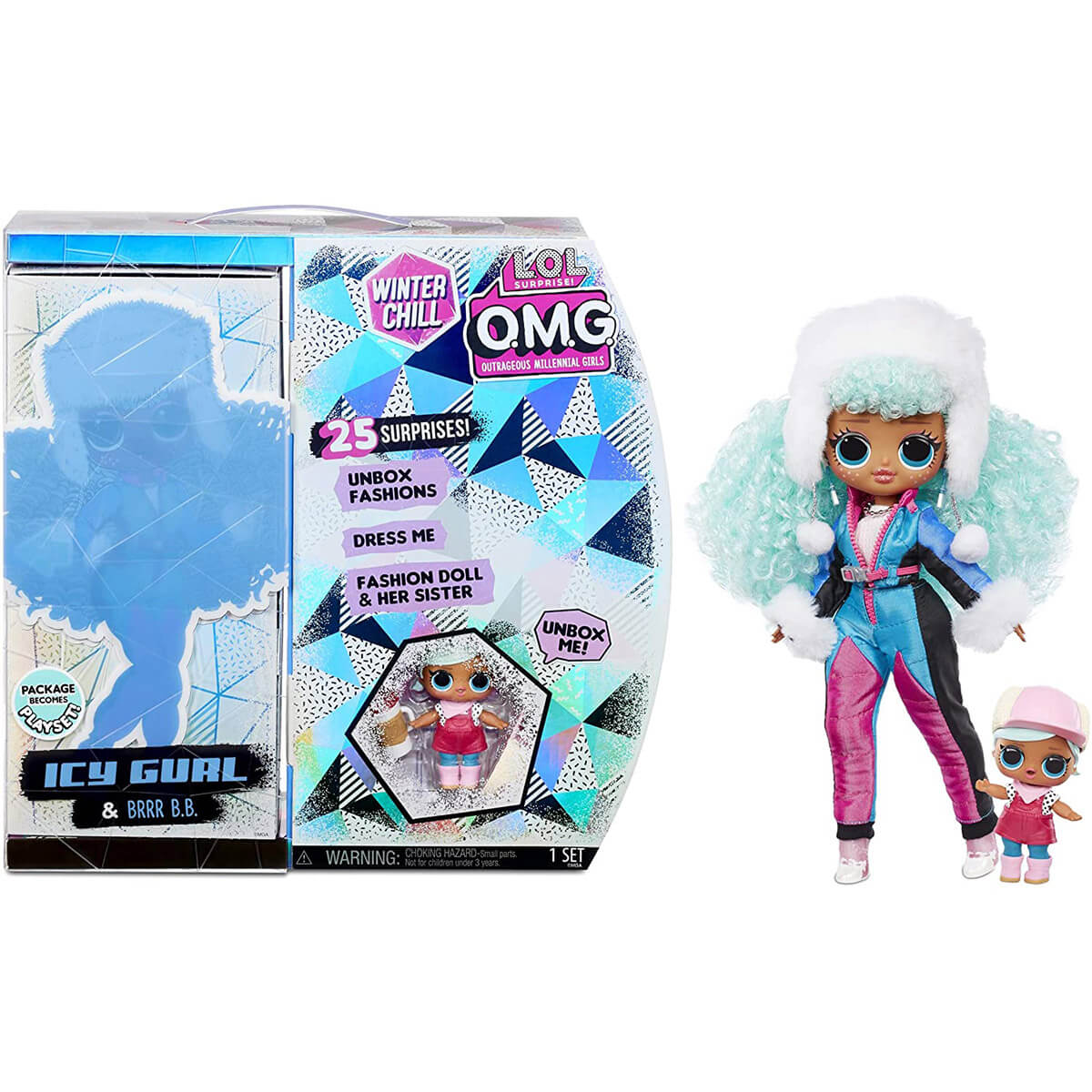 L.O.L. Surprise! O.M.G. Winter Chill Icy Gurl Fashion Doll with 25 Surprises