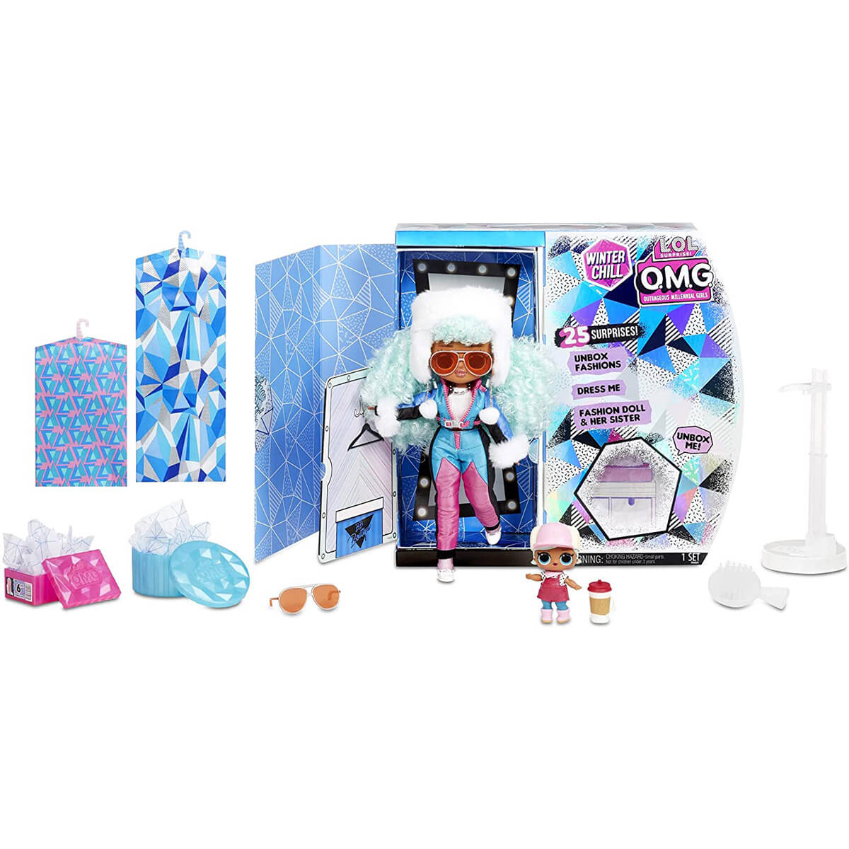 L.O.L. Surprise! O.M.G. Winter Chill Icy Gurl Fashion Doll with 25 Surprises