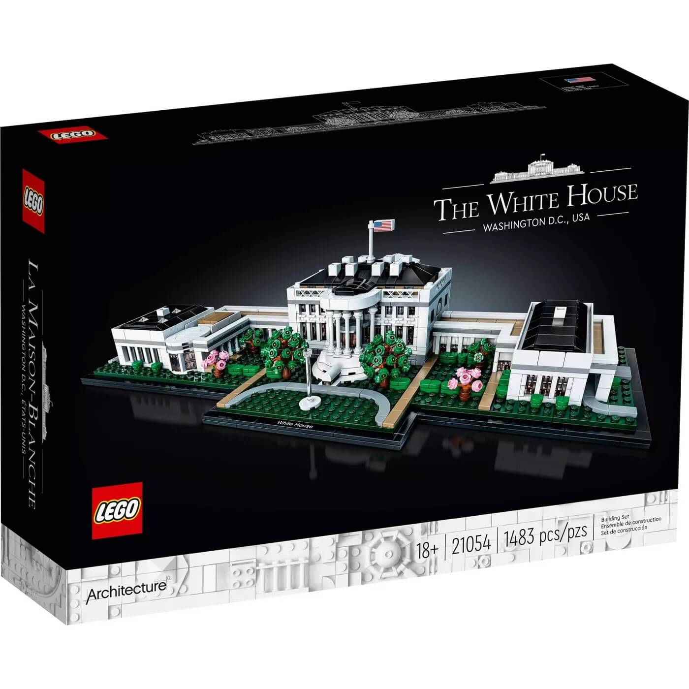 LEGO Architecture The White House 1483 Piece Building Set (21054)