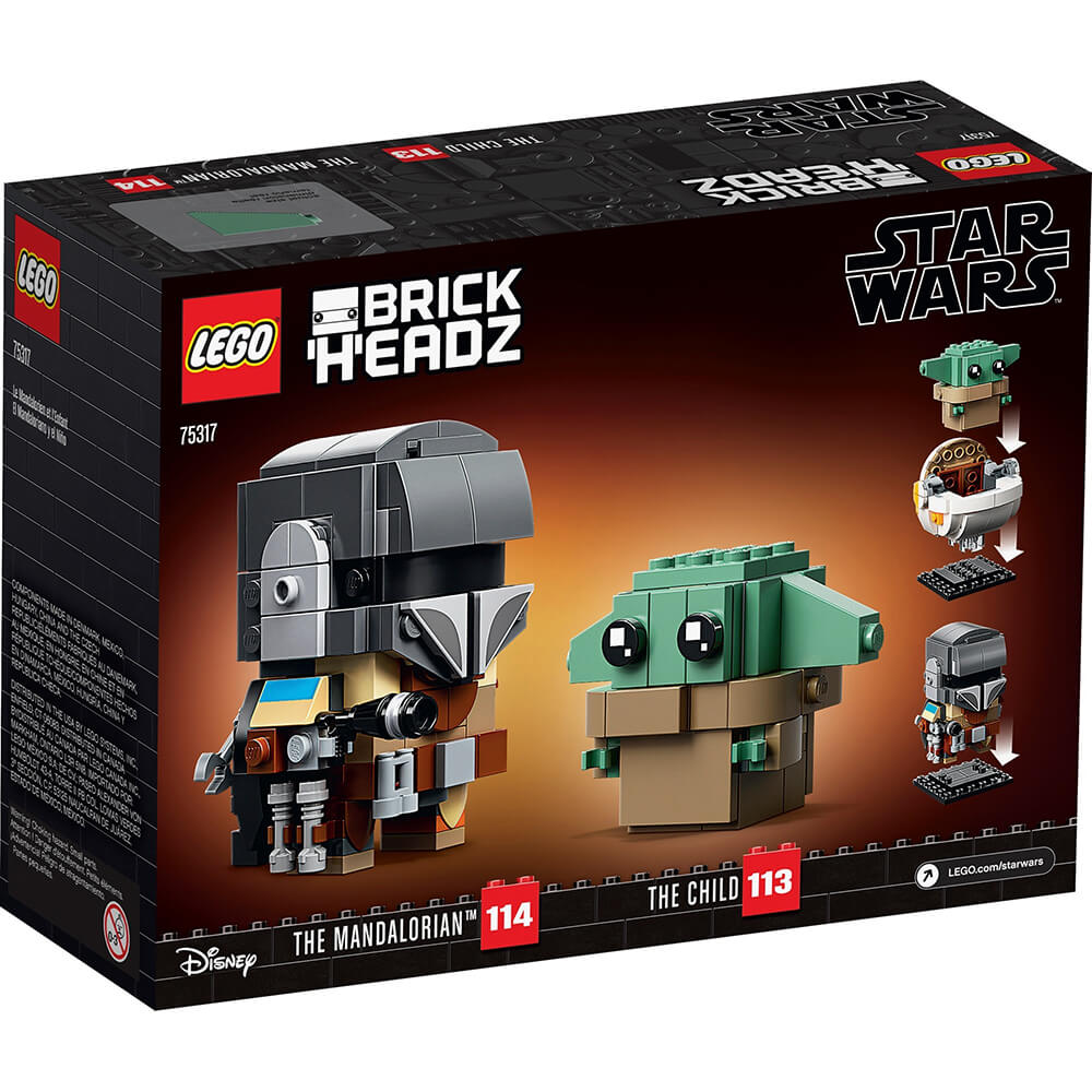 LEGO BrickHeadz Star Wars The Mandalorian & The Child 295 Piece Building Kit (75317)