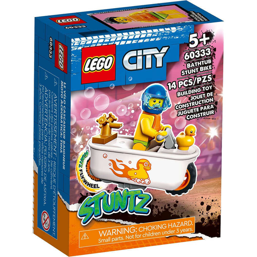 LEGO® City Bathtub Stunt Bike 60333 Building Kit (14 Pieces)
