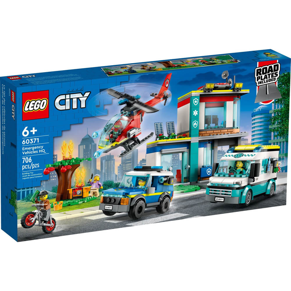 LEGO® City Emergency Vehicles HQ 706 Piece Building Kit (60371)