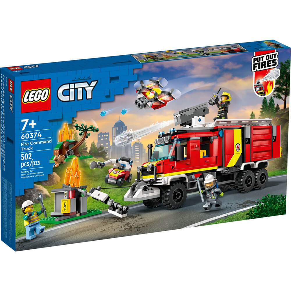 LEGO® City Fire Command Truck 502 Piece Building Kit (60374)