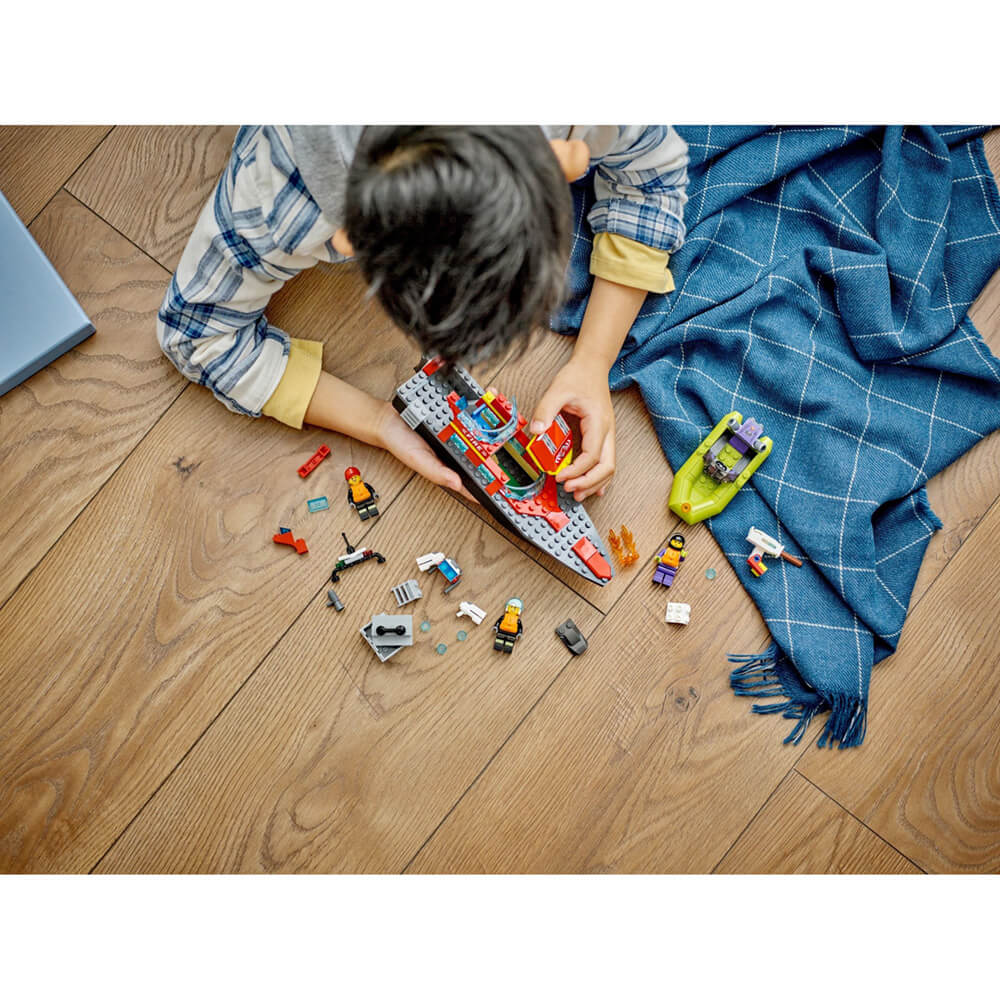 LEGO® City Fire Rescue Boat 144 Piece Building Kit (60373)