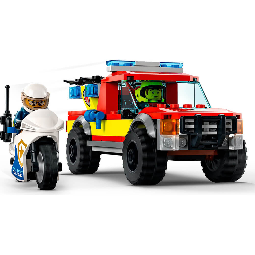 Frastøde Kunstneriske Vejfremstillingsproces LEGO City Fire Rescue & Police Chase 295 Piece Building Set
