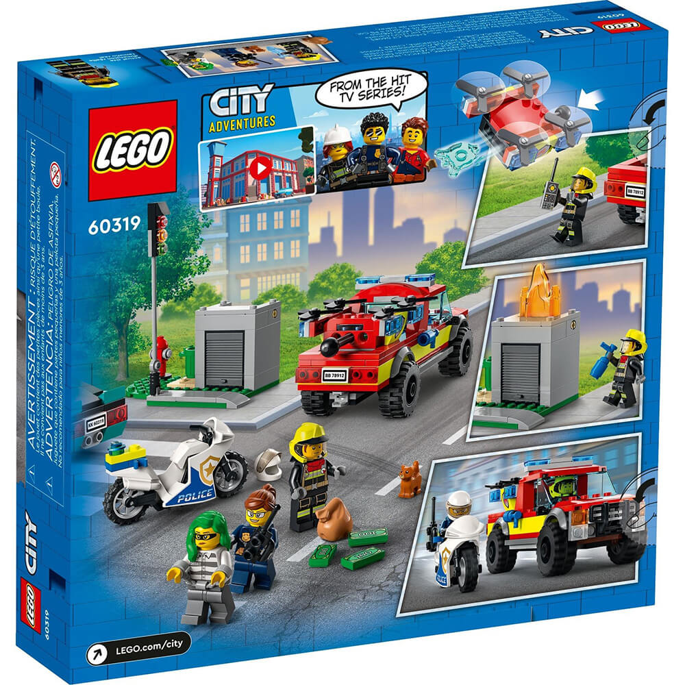 Frastøde Kunstneriske Vejfremstillingsproces LEGO City Fire Rescue & Police Chase 295 Piece Building Set