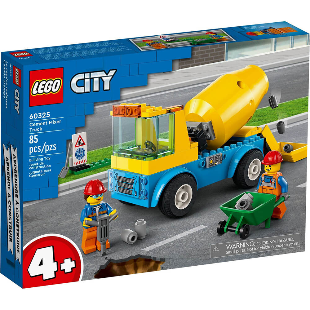 LEGO City Great Vehicles Cement Mixer Truck 85 Piece Building Set (60325)