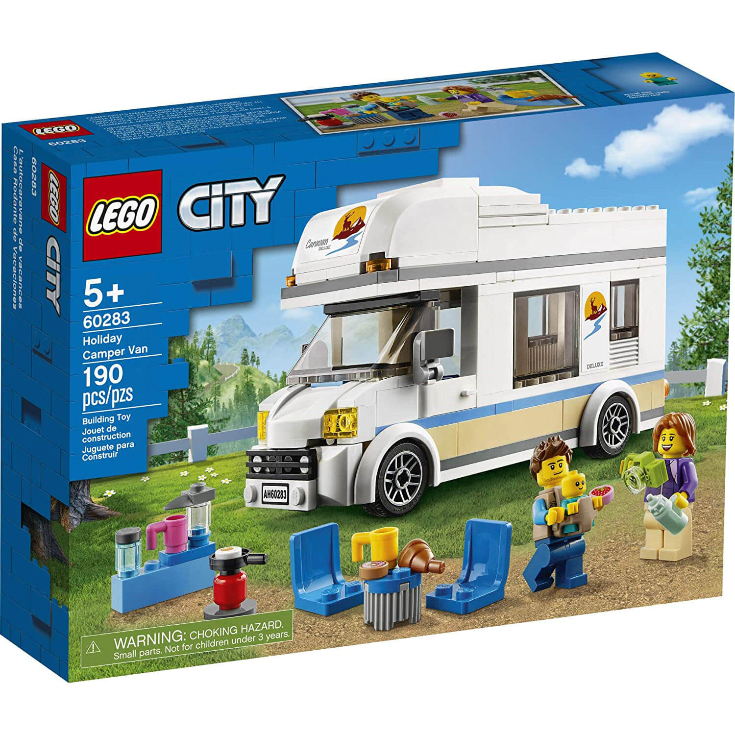 LEGO City Great Vehicles Holiday Camper Van 190 Piece Building Set (60283)