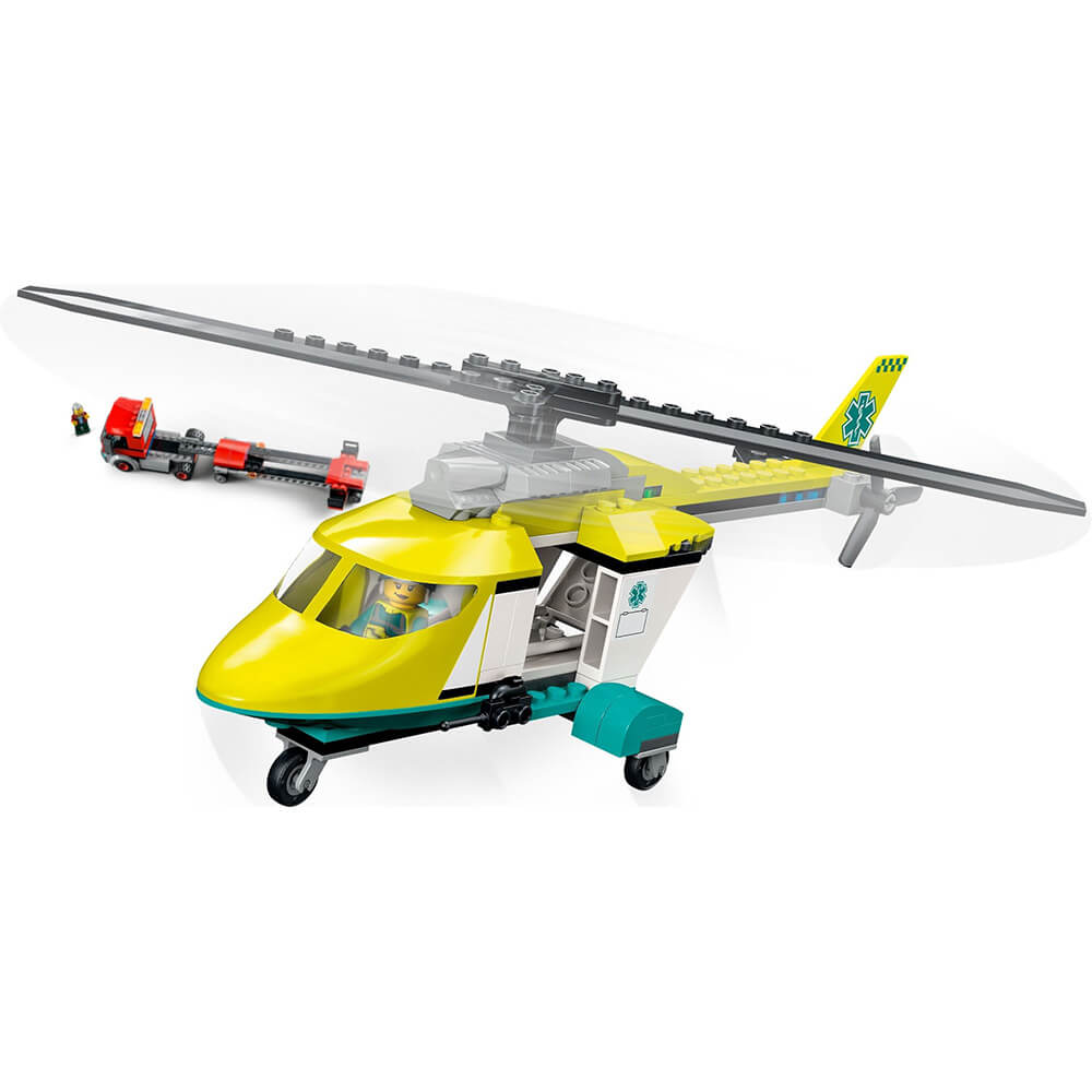 LEGO City Great Vehicles Rescue Helicopter Transport 215 Piece Building Set (60343)