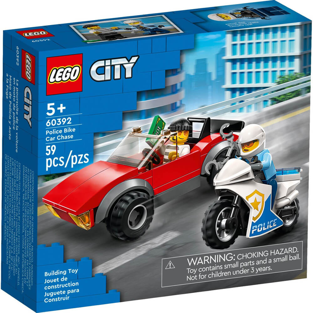 LEGO® City Police Bike Car Chase 59 Piece Building Kit (60392)