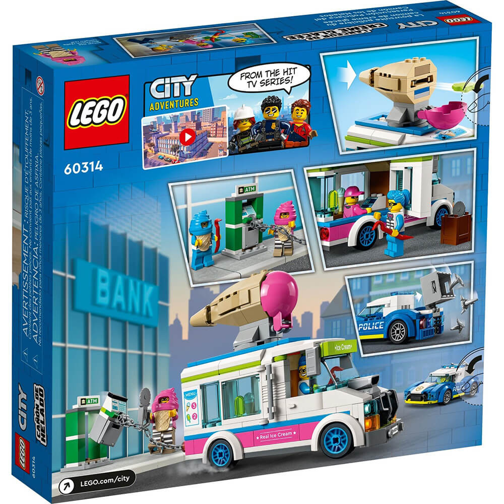 LEGO City Police Ice Cream Truck Police Chase 317 Piece Building Set (60314)