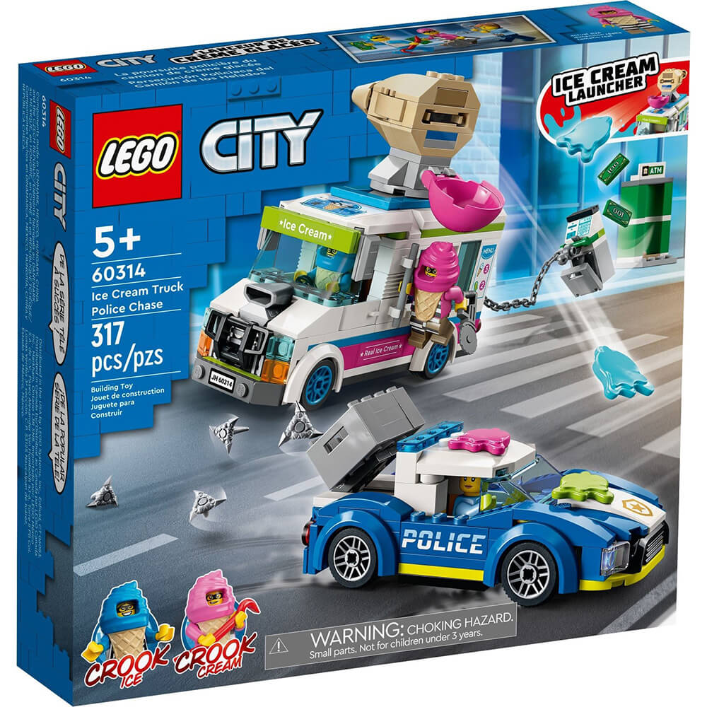 LEGO City Police Ice Cream Truck Police Chase 317 Piece Building Set (60314)
