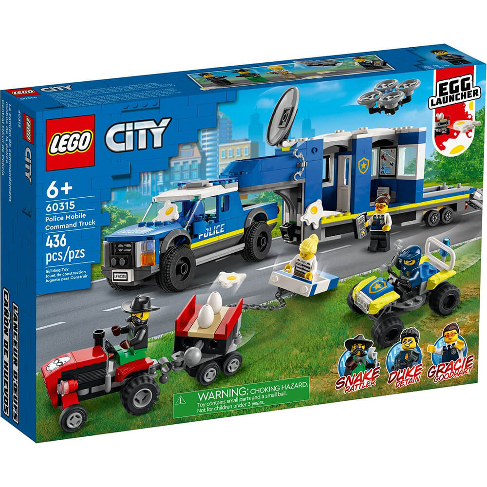 LEGO City Police Mobile Command Truck 436 Piece Building Set (60315)