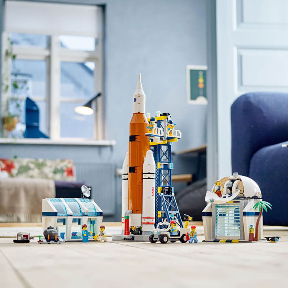 LEGO City Rocket Launch Center Building Toy Set 60351, NASA-Inspired Space  Toy with Rocket, Launch Tower, Observatory, and Mission Control, Pretend