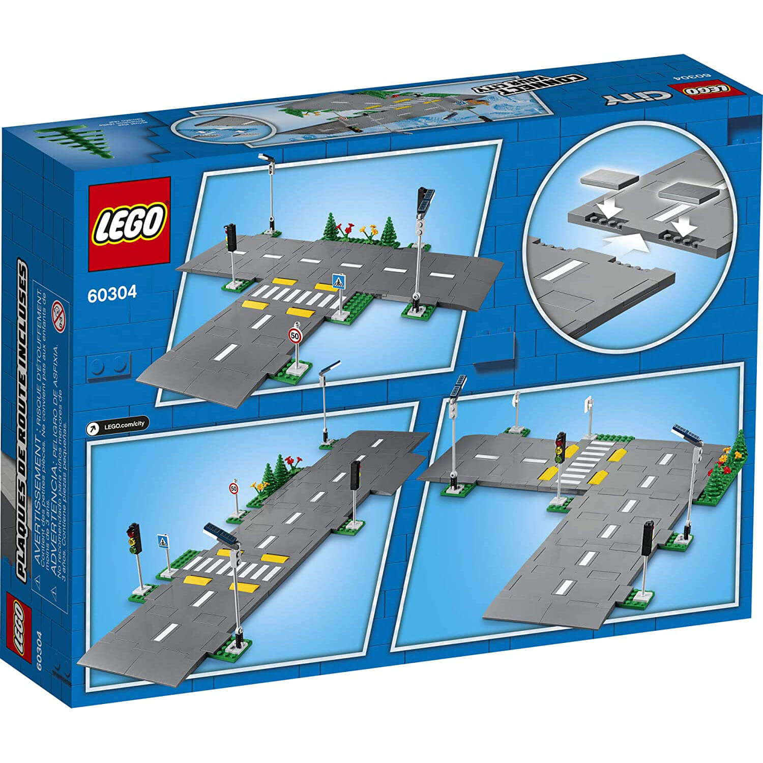 LEGO City Town Road Plates 112 Piece Building Set (60304)