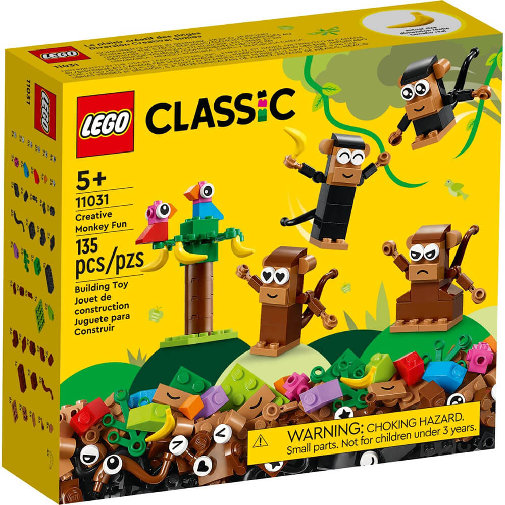 LEGO® Classic Creative Monkey Fun 135 Piece Building Kit (11031)