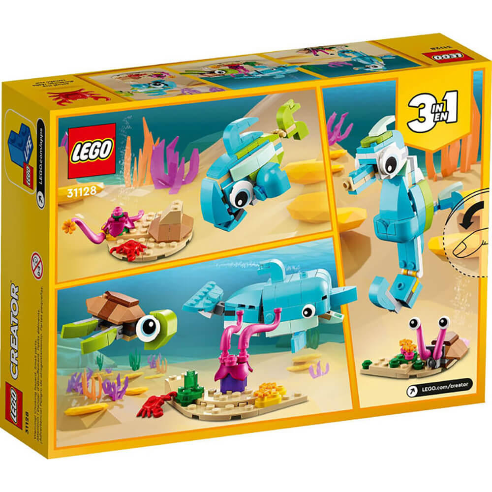 LEGO Creator Dolphin and Turtle 137 Piece Building Set (31128)