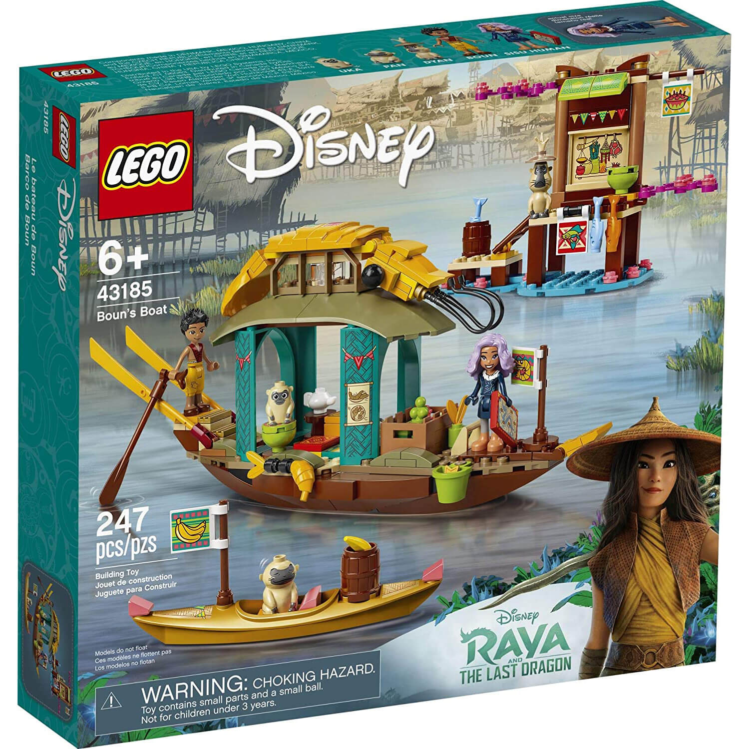 LEGO Disney Princess Boun's Boat 247 Piece Building Set (43185)