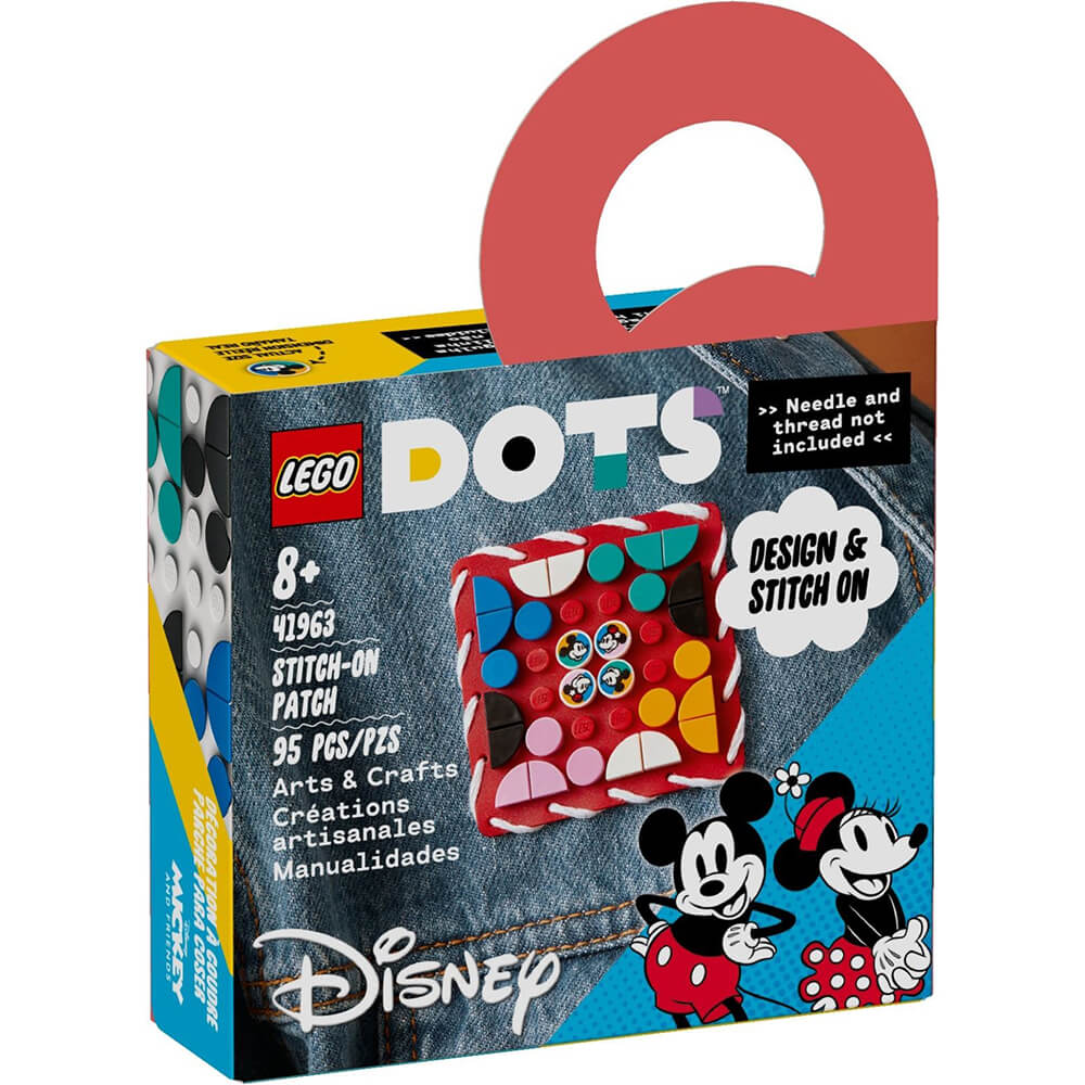 LEGO® DOTS Disney Mickey Mouse & Minnie Mouse Stitch-on Patch 41963 Kit (95 Pieces)