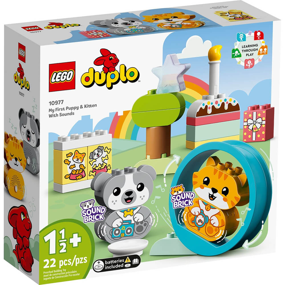 LEGO® DUPLO® My First Puppy & Kitten With Sounds 10977 Building Toy (22 Pieces)