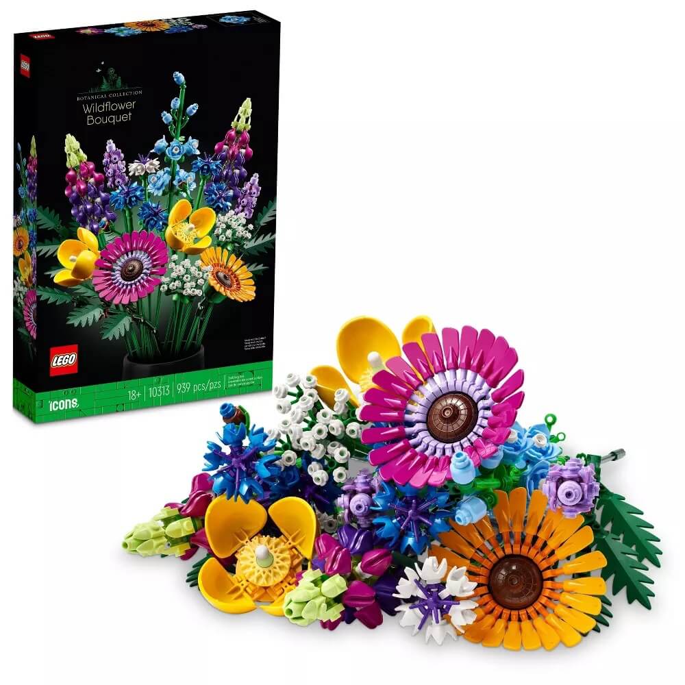 LEGO® Icons Wildflower Bouquet 939 Piece Building Kit (10313)