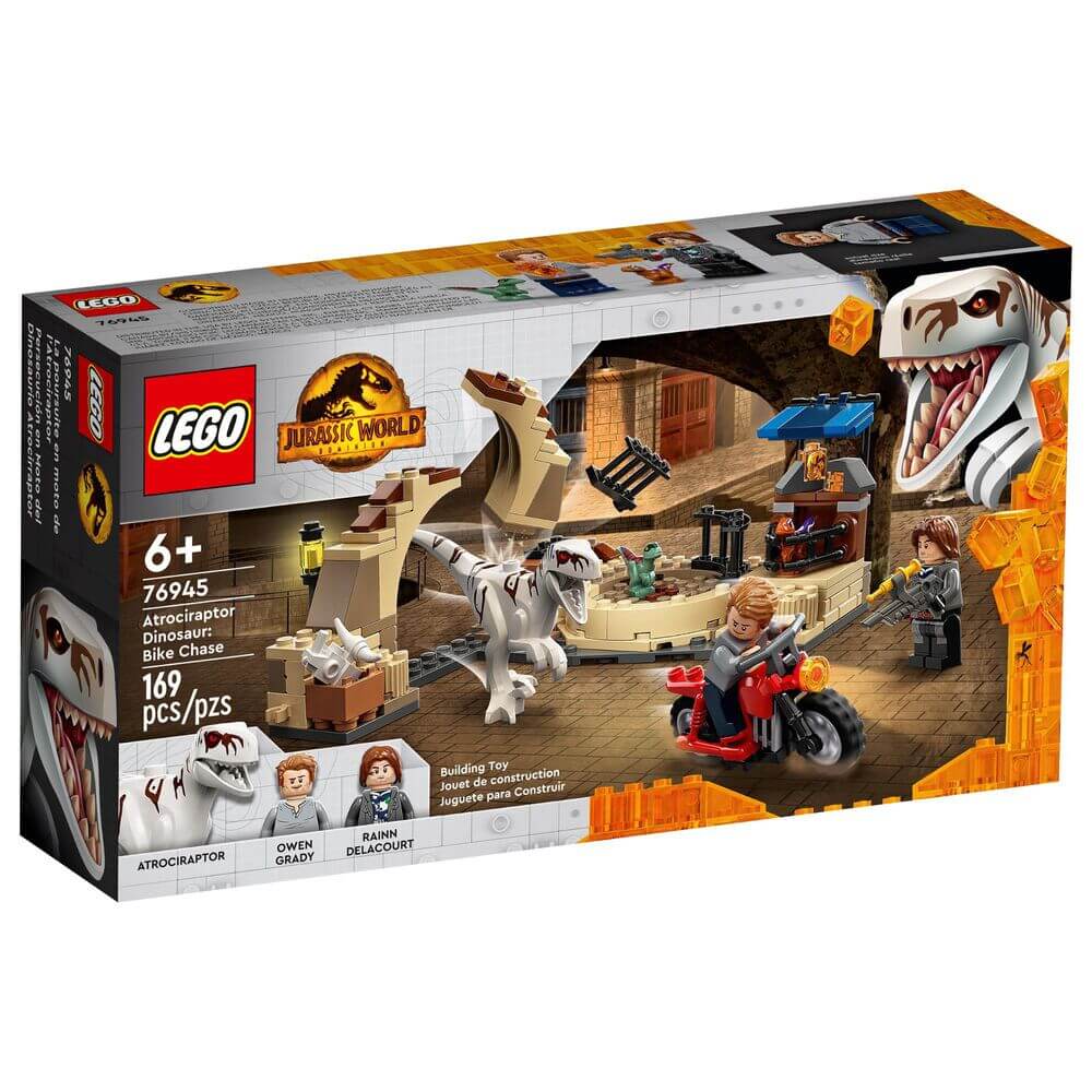 LEGO® Jurassic World Atrociraptor Dinosaur: Bike Chase 76945 Building Kit (167 Pcs)