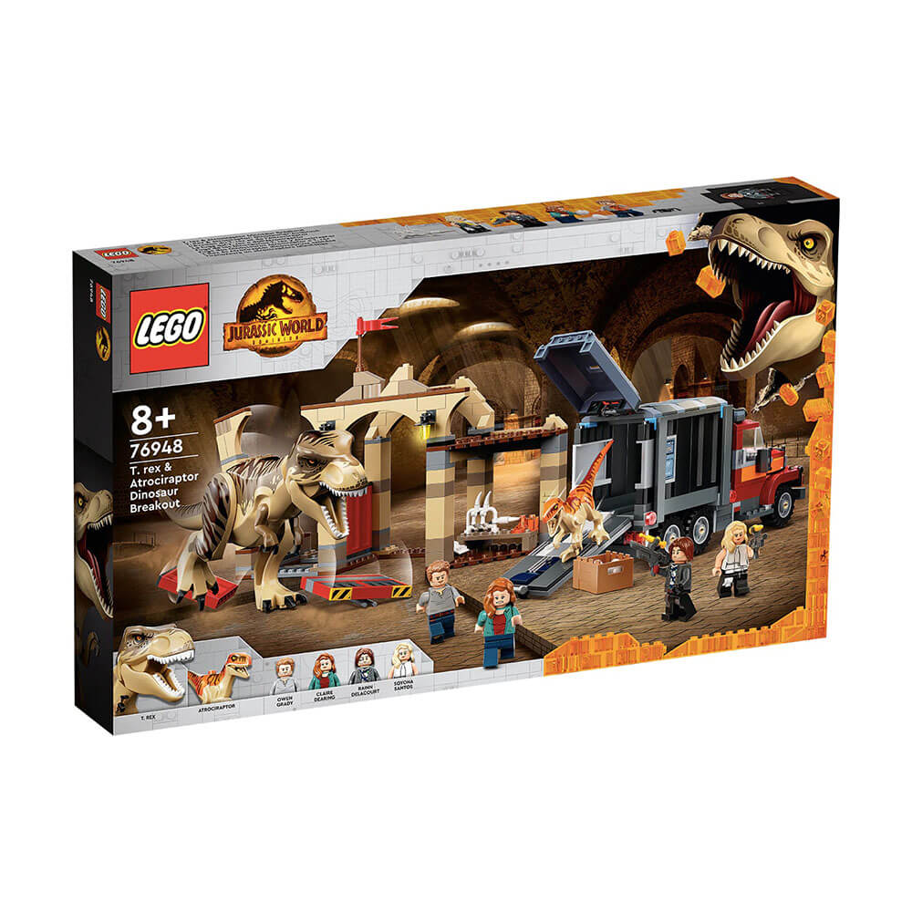 LEGO® Jurassic World T. rex & Atrociraptor Dinosaur Breakout 76948 (461 Pieces)