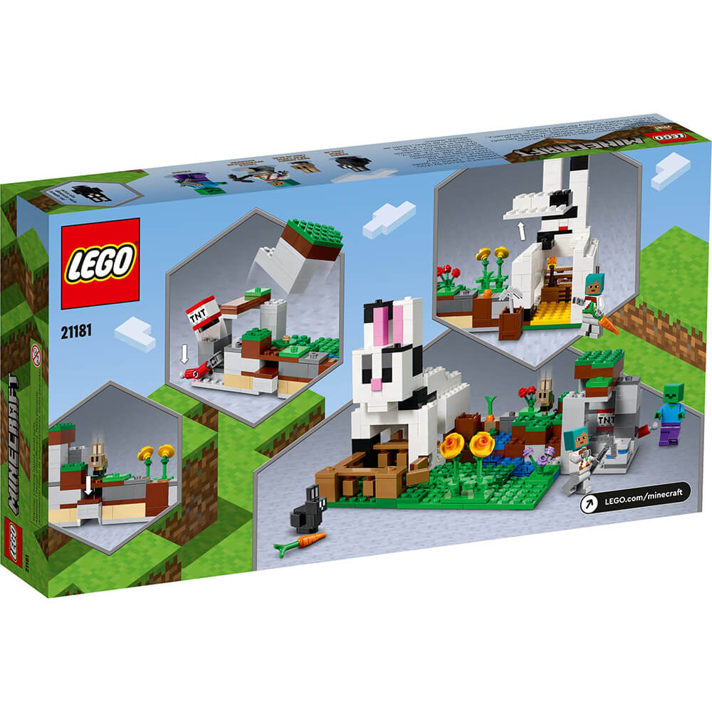 LEGO Minecraft The Rabbit Ranch 340 Piece Building Set