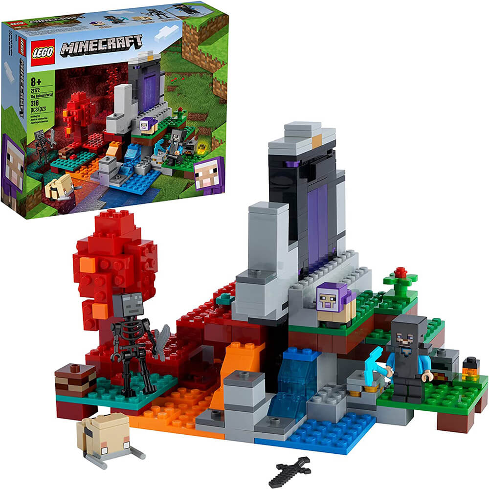LEGO Minecraft The Ruined Portal 316 Piece Building Set (21172)