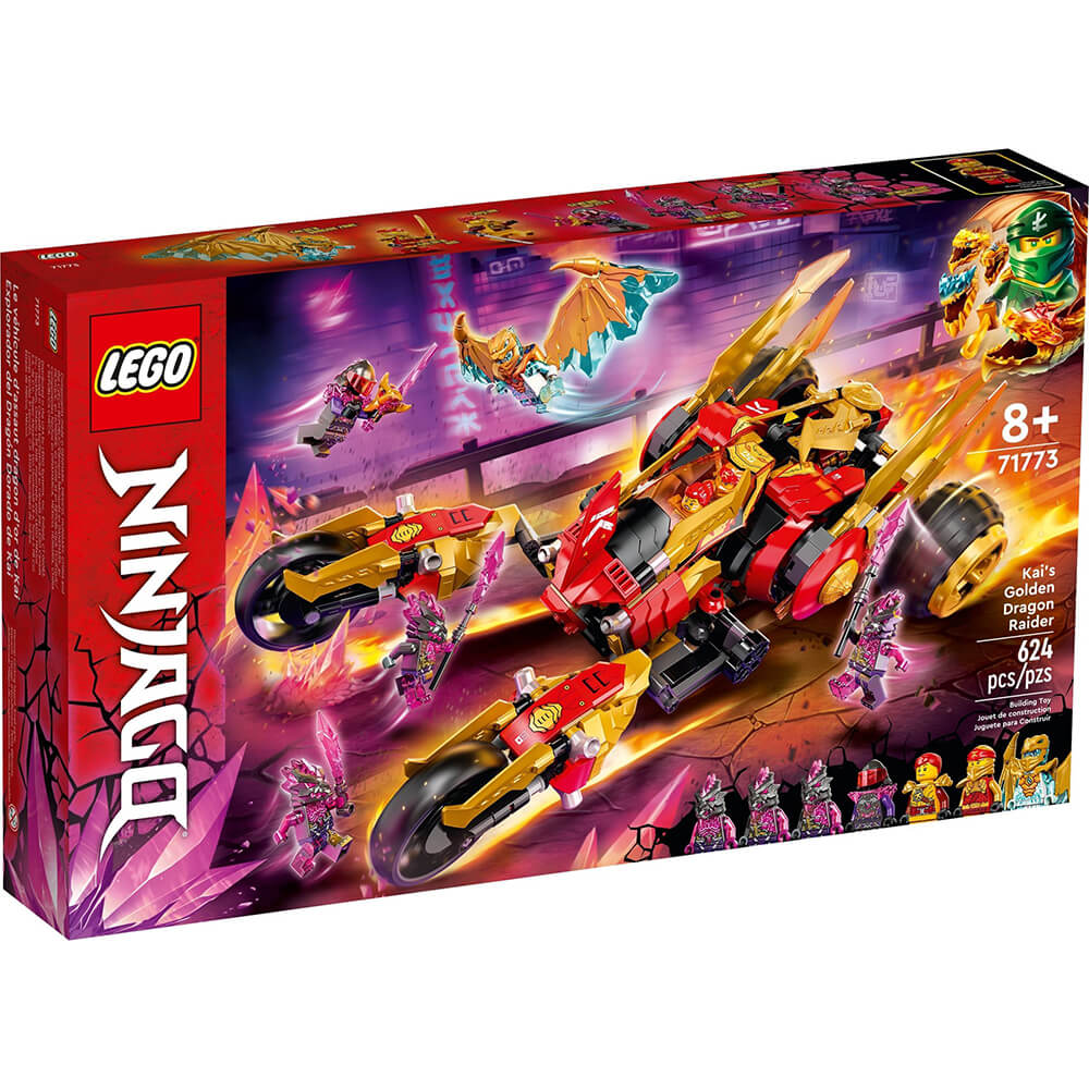 LEGO® NINJAGO® Kai’s Golden Dragon Raider 71773 Building Kit (624 Pieces)
