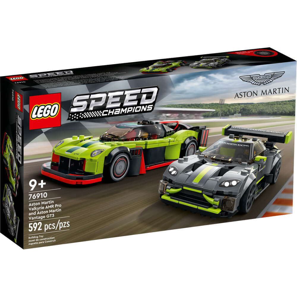 LEGO Speed Champions Aston Martin Valkyrie AMR Pro and Aston Martin Vantage GT3 592 Piece Building Set (76910)