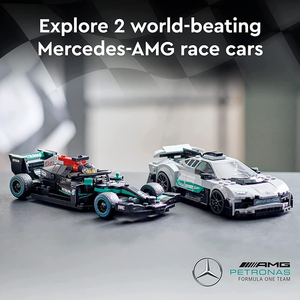 LEGO Speed Champions Mercedes-AMG F1 W12 E Performance & Mercedes-AMG Project One 564 Piece Building Set (76909)