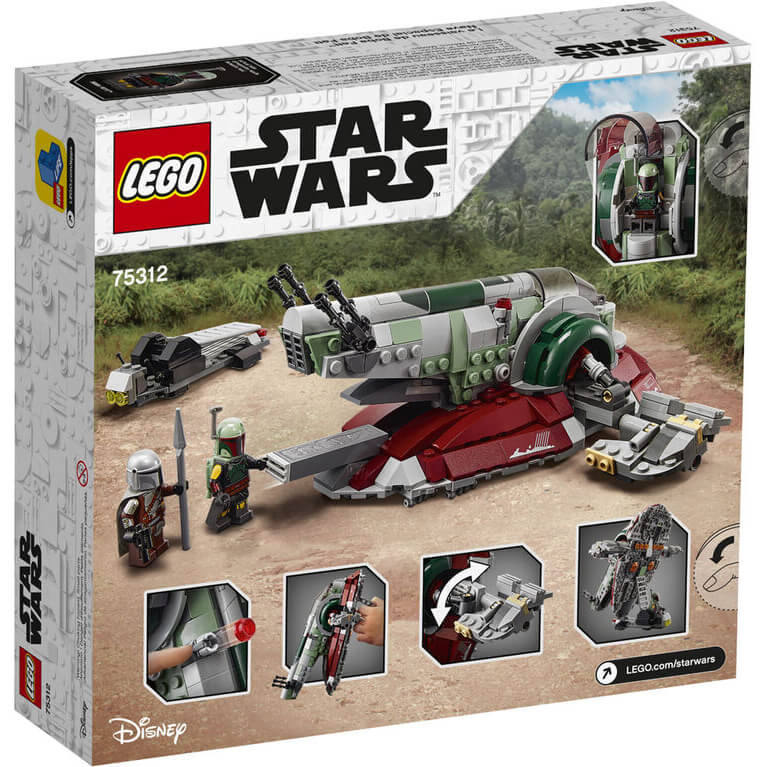 LEGO Star Wars Boba Fett's Starship 593 Pc Building Set (75312)