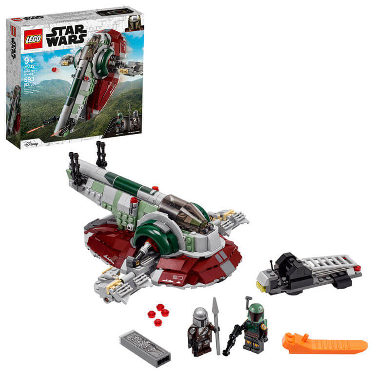LEGO Star Wars Boba Fett's Starship 593 Piece Building Set (75312)