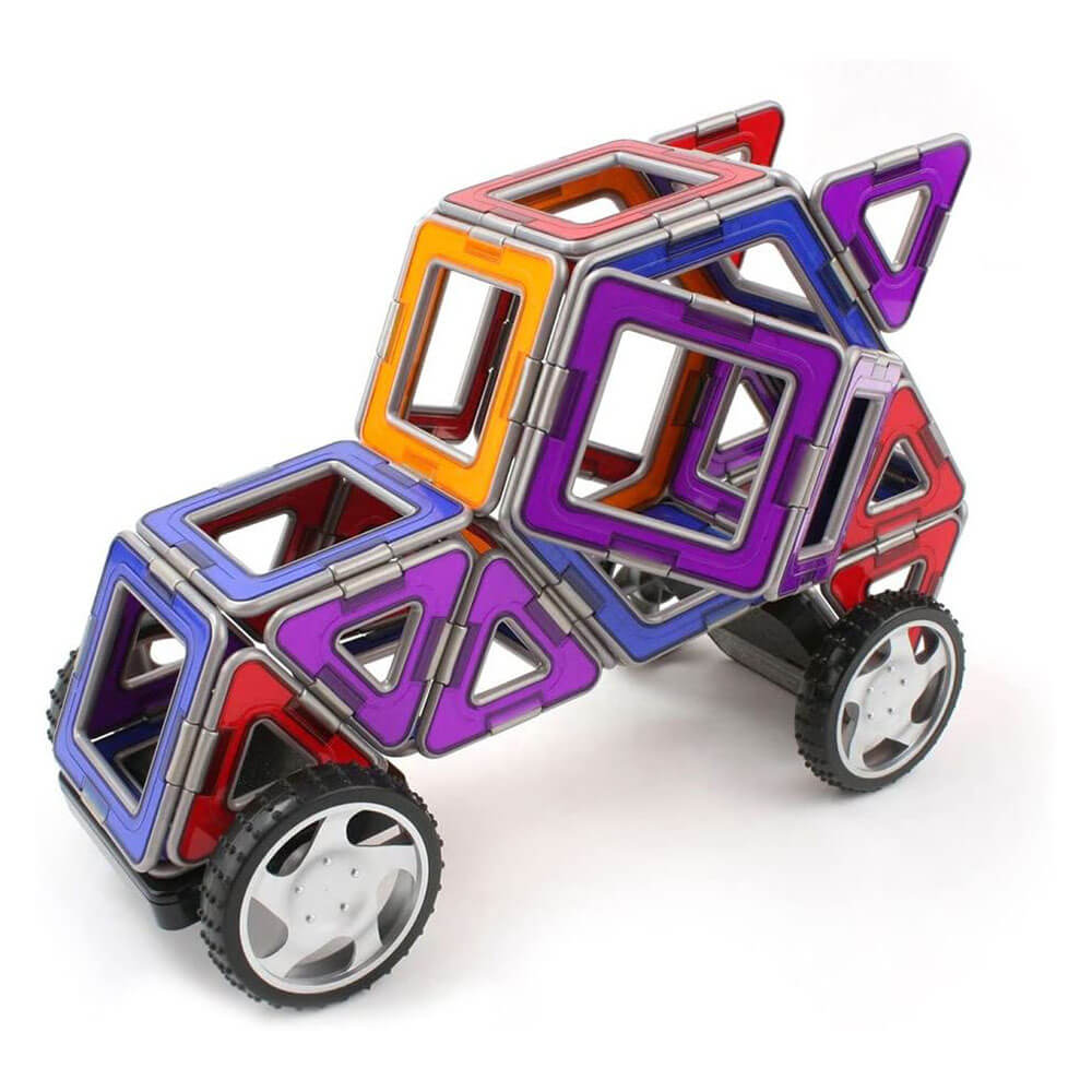 Front view of the Magformers XL Cruisers 32 Piece Car Set.