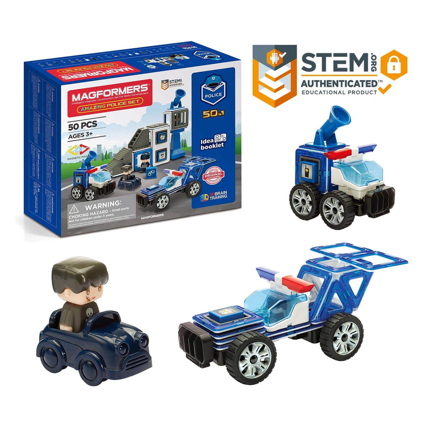 Magformers Amazing Police 50 Piece Set