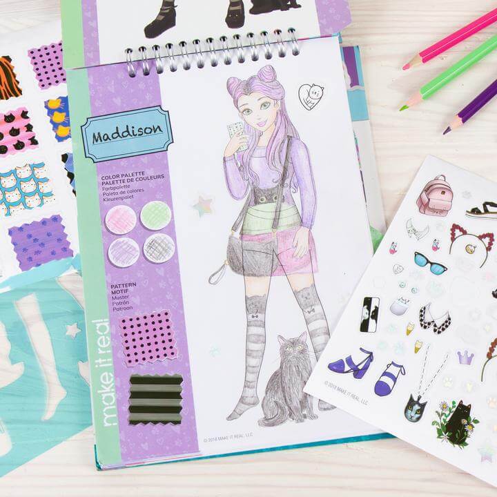 Sensory for Boys Construction for Kids Fashion Designer Kits for Girls Sewing Kit for Kids Fashion Design Sketchbook Creativity DIY Arts & Crafts